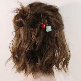 Acrylic Bead / Square Hair Pin