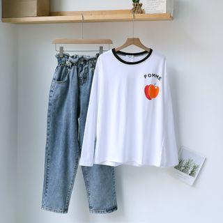 Long-sleeve T-shirt / Harem Jeans