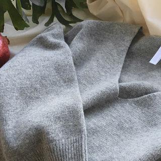 V-neck Boxy-fit Wool Blend Sweater