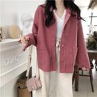 Pocketed Knit Coat