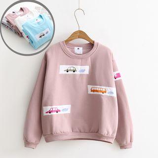 Embroidered Fleece-lined Sweatshirt