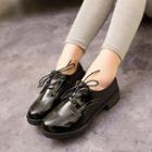 Patent Lace Up Flats