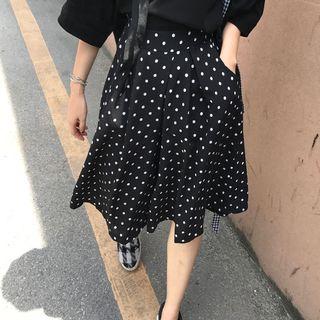Dot Loose-fit Chiffon Skort