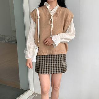 Blouse / Knit Vest / Set