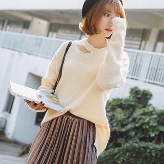 Cutout Sweater As Shown In Figure - One Size