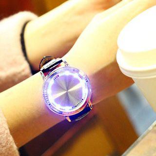 Led-dial Strap Watch