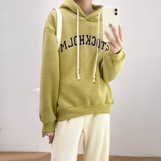 Embroider Letter Hooded Oversize Sweatshirt