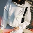 Set: Letter-printed Oversized Hoodie + Short Biker Leggings