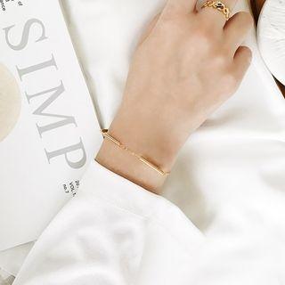 Alloy Bar Bracelet As Shown In Figure - One Size