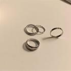Set Of 4: Alloy Ring (various Designs)