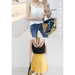 Strappy Slit-hem Top