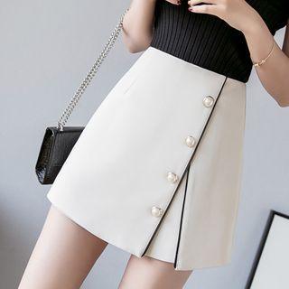 Faux Pearl Mini Skort