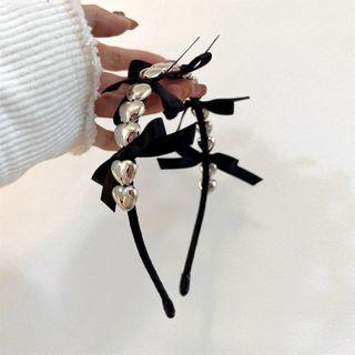 Heart Headband Headband - Love Heart - Silver - One Size
