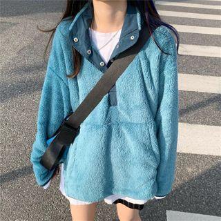 Henley Fleece Sweatshirt