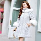 Lace Padded Long Coat