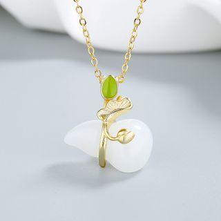 Lucky Gourd Pendant Necklace Gold - One Size