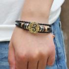 Zodiac Genuine Leather Bracelet