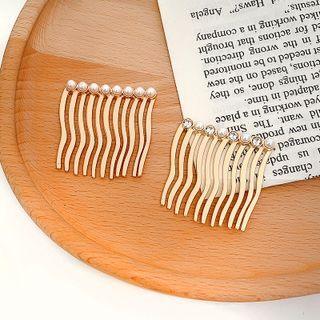 Faux Pearl Rhinestone Hair Comb / Set