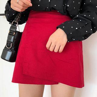 Asymmetrical A-line Miniskirt