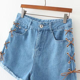 Cross Denim Shorts