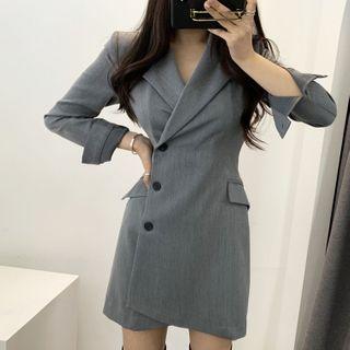 Asymmetrical Single Breasted Blazer Dress