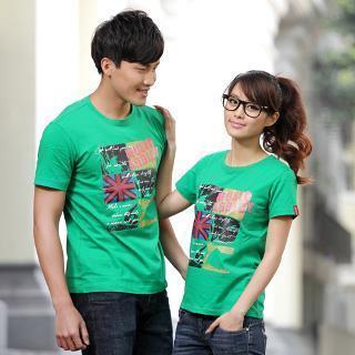 Short-sleeve Union Jack Print T-shirt
