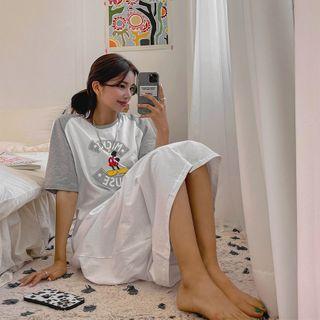 Mickey Mouse Raglan Maxi T-shirt Dress