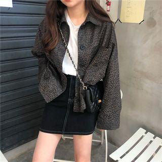 Leopard Cropped Jacket