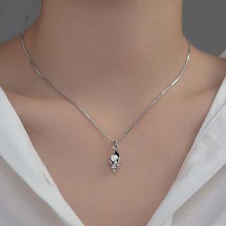 Seashell Sterling Silver Necklace Silver - One Size