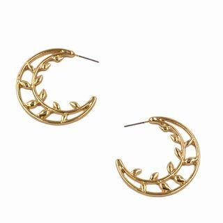 Alloy Branches & Moon Dangle Earring