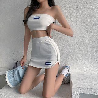 Set: Bandeau Top + Mini Pencil Skirt