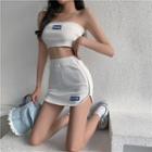Set: Bandeau Top + Mini Pencil Skirt