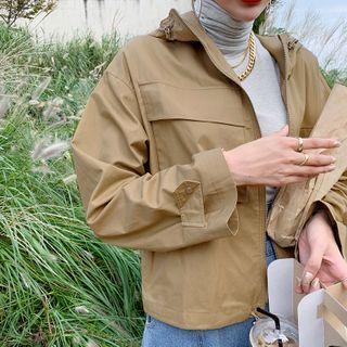 Hooded Zipped Cotton Jacket
