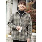 Sherpa-fleece Lined Glen-plaid Shirt