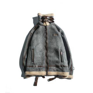 Fleece-lined Velvet Jacket