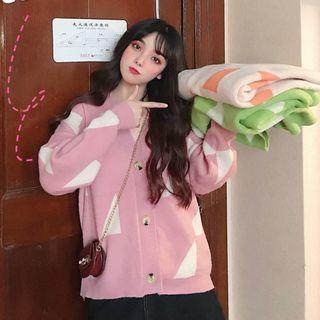 Triangle Patterned Knit Cardigan
