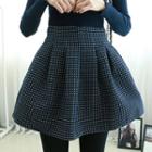 Patterned Band-waist A-line Skirt