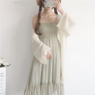Spaghetti-strap High Waist Smocked Dress