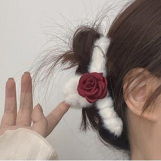 Flower Fluffy Hair Claw