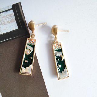 Non-matching Bar Drop Earring / Clip-on Earring