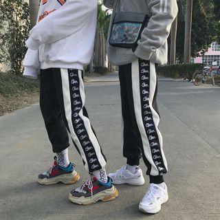 Color Block Lettering Sweatpants