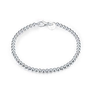 Simple Geometric Ball Bead Bracelet Silver - One Size