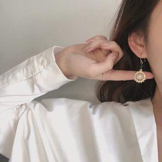Rudder Wheel Faux Pearl Alloy Dangle Earring