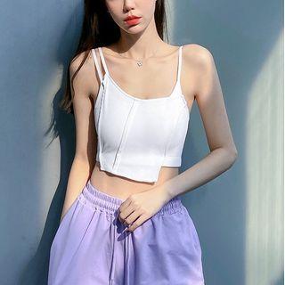 Asymmetrical Crop Sports Camisole Top