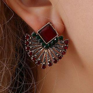 Fan Shape Ear Stud 1 Pair - 4235 - 01 - As Shown In Figure - One Size