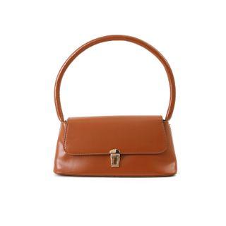 Push-lock Trapezoid Shoulder Bag