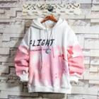 Lettering Embroidered Tie-dye Hoodie