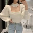 Long-sleeve Halter Sweater / Knit Dress