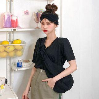 Knot-detail Canvas Cross Bag