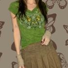 V-neck Short Sleeve Butterfly Print T-shirt